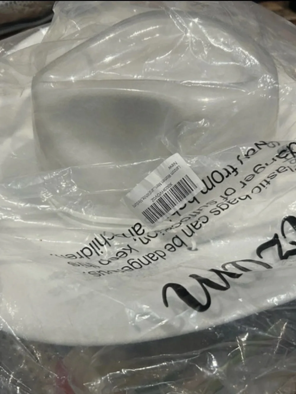 White Wide Brim Hat - Amazon